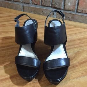 White House Black Market classy wedge sandals